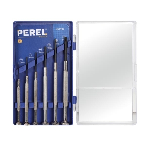 Perel Precision screwdriver set 6pcs kruvikeerajad metallist 6tk karbis rist lapik 5410329398446 hset06.jpg