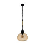 EGLO Marysville rippvalgusti E27 1×40W must merevaigukarva klaas Ø32,5cm