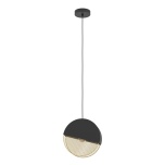 EGLO Mumbles rippvalgusti E27 1×40W must/kuld Ø28,5cm