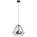 EGLO Tarle 3-osaline rippvalgusti E14 3×40W must Ø44,5cm