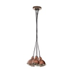 EGLO Priddy 1 7-osaline rippvalgusti E27 7×60W must/antiikvask Ø38,5cm