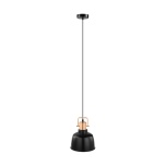 EGLO Bodmin rippvalgusti E27 1×60W must/pruun Ø23cm