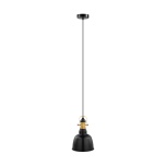 EGLO Gilwell rippvalgusti E27 1×60W must/pronks Ø18,5cm