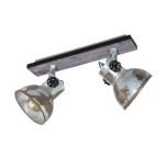 EGLO Barnstaple 2-osaline lae-/seinavalgusti E27 2×40W puit/metall, must/pruun
