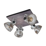 EGLO Barnstaple 4-osaline laevalgusti E27 4×40W puit/metall